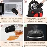 Aolieh Travel Mug 380 ml Insulated Stainless Steel Cup with Lid Black view 5