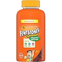 FLINTSTONES Kids Multivitamin Gummies Plus Immunity Support- Multivitamins for Kids, Kids Gummy With Zinc and Extra Vitamin C