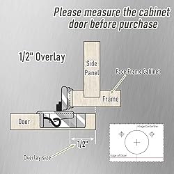Soft Close Cabinet Hinges, HTCELLE 2 Pack 1 Pair