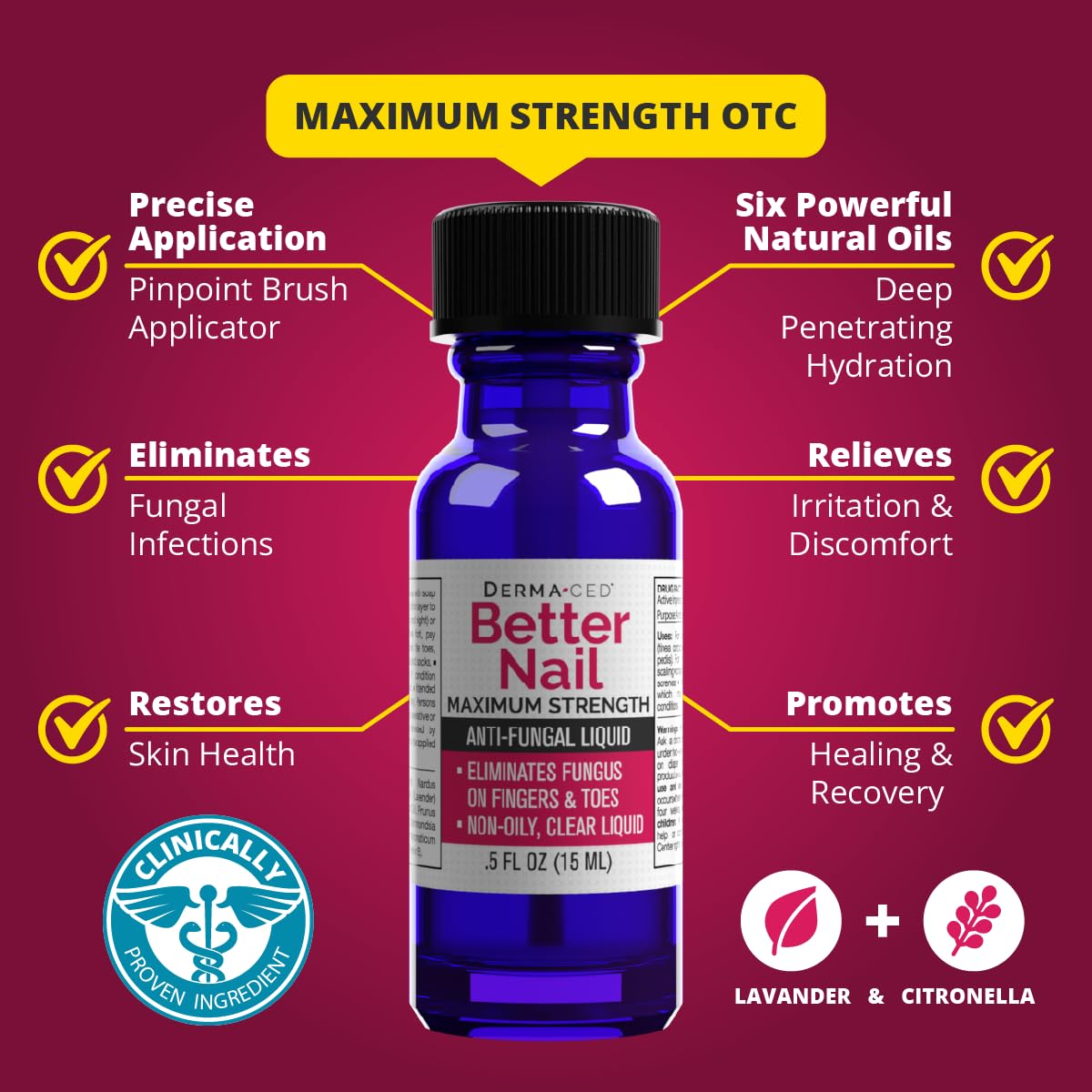 Better Nail - Treatment for Fungus Under & Around the Nail - Maximum Strength, 25% Anti Fungal Solution for Nail Support, Nail Restoring - Image 3