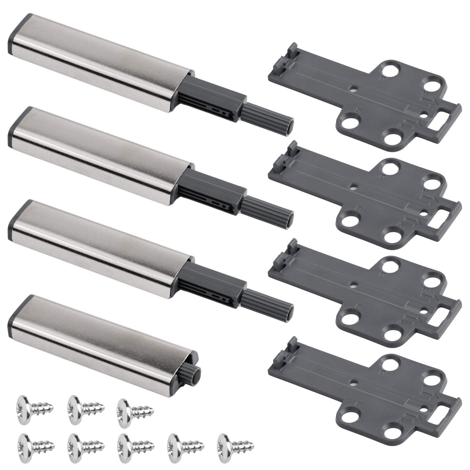Push to Open Door Catches Compatible as Replacement Part for IKEA BESTA Cupboard Push Opener Drawers (Pack of 4)