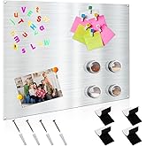 1 Set Magnet Bulletin Board 16in x 12in Display Magnetic Board for Wall Refrigerator Cabinets to Display Notes Poetry Photos 