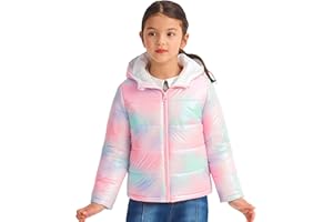 IKALI Kids Winter Coats, Lightweight Packable Puffer Jacket with Hood Pockets for Girls Boys Outwear Clothes (2-12Y)