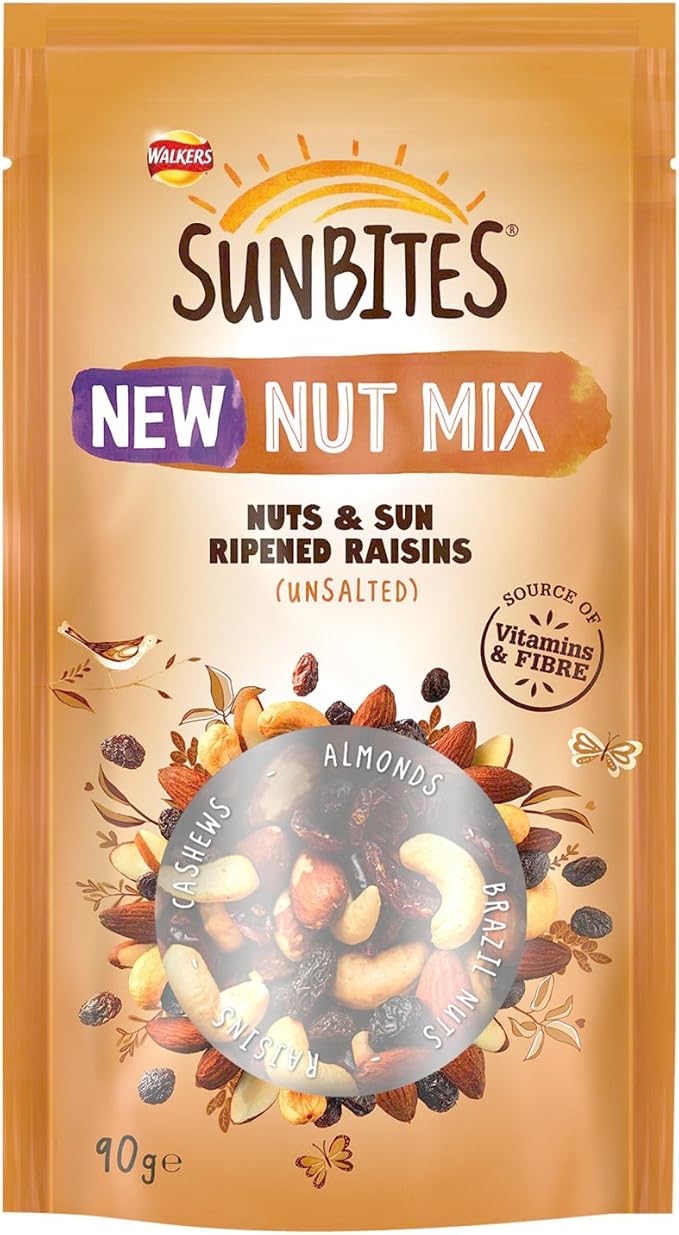 Walkers Sun Bites Mixed Nuts and Raisins, 90 g (Pack of 14): Amazon.co ...