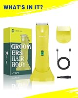 VIKICON Pubic Hair Trimmer Men Women Body Groomer Detachable Ceramic Blade view 7