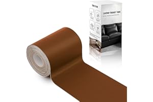 OcePor Self Adhesive Leather Repair Patch, 4 x 60 inch Leather Repair Tape, Leather Patches for Furniture, Vinyl Repair Kit for Couches, Boat Seats, Furniture, Cars(Light Brown)