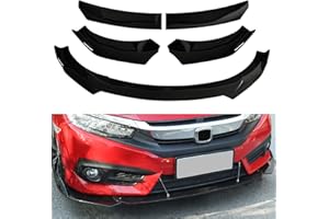 Top10 Racing Universal Black Style Front Bumper Lip Chin Spoiler Compatible with Audi, Ford, BMW, Honda, Chevrolet, Civic, Benz, Mazda, GMC Car