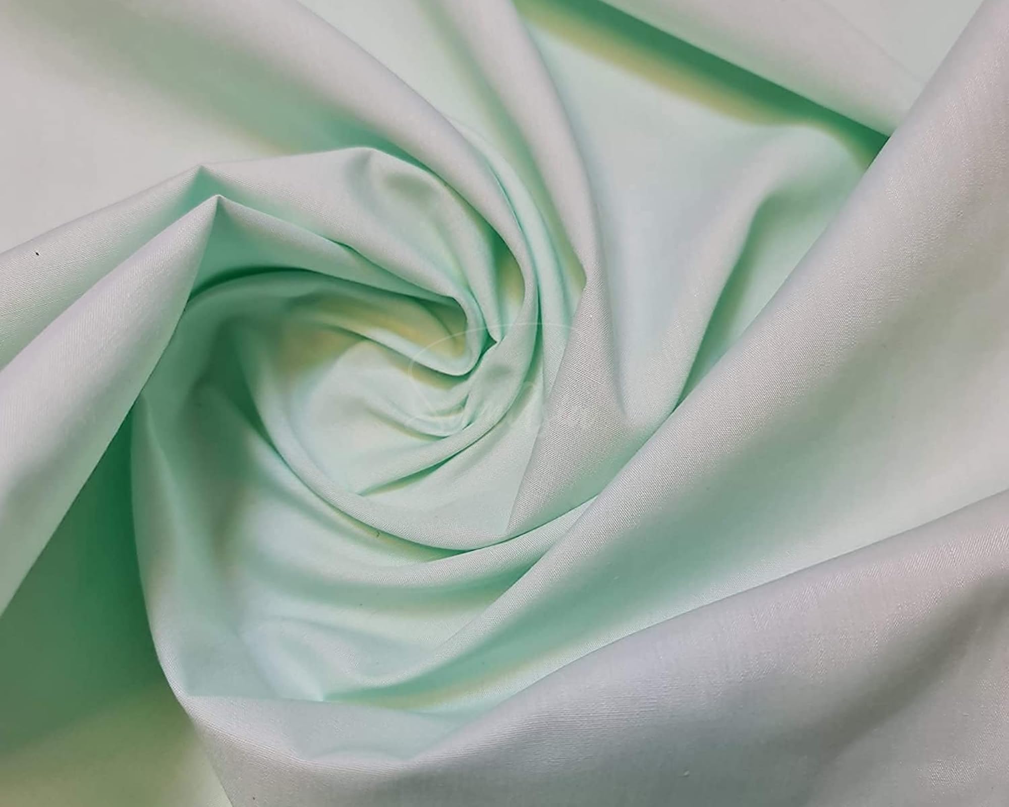 Plain Mint Polycotton Fabric for Dressmaking, Art & Craft, Sewing, Quilting | 45'' - 115 cm Wide| Precut Length 1m