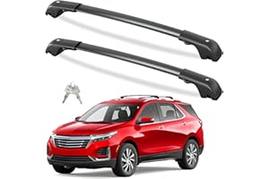 Tuyoung Lockable 300lbs Roof Rack Cross Bars Compatible with Chevrolet Chevy Equinox GMC Terrain 2018 2019 2020 2021 2022 202