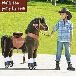 PonyCycle Ride on Horse Cowboy Blue Reins fit for