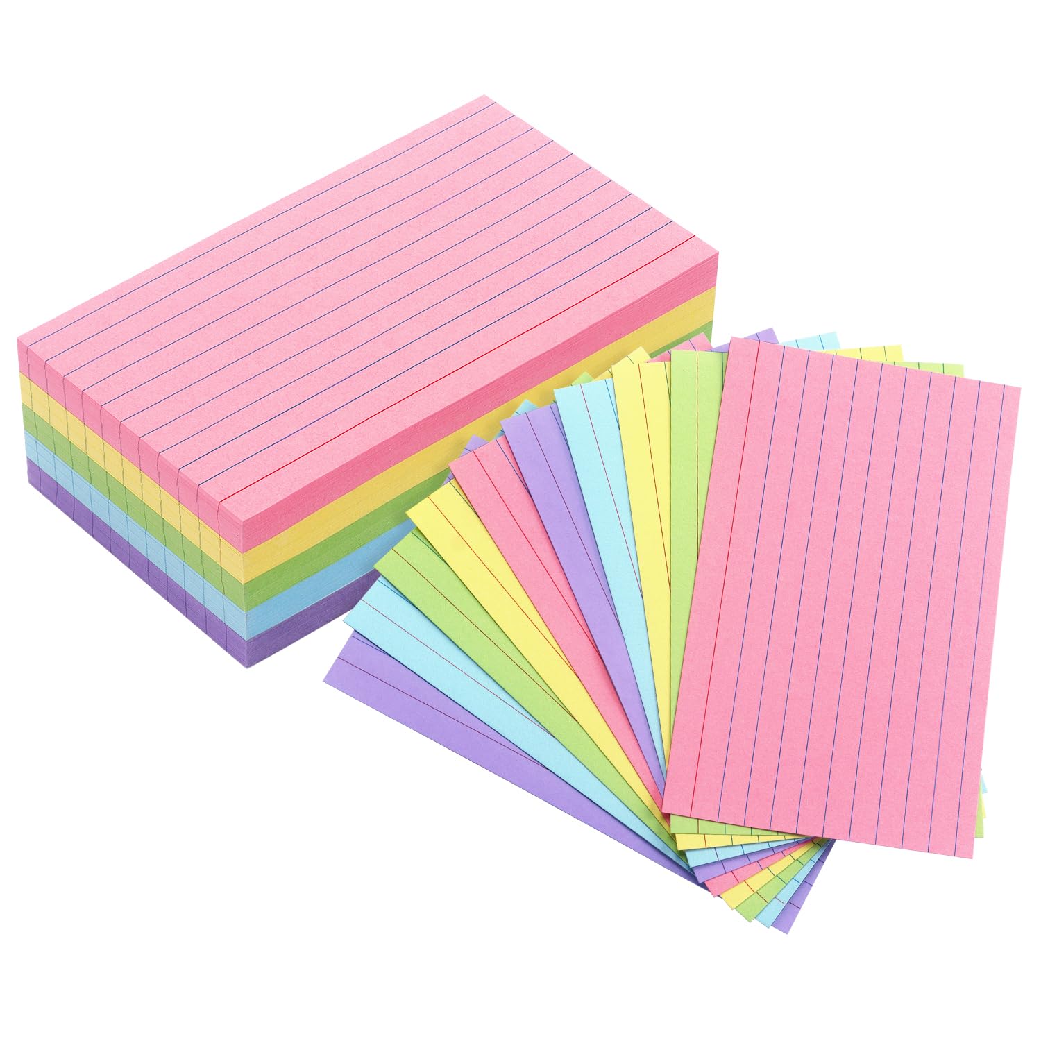 Lined index cards, 3 x 5 inch lined index cards, horizontal flash cards (set of 300), study cards, lined note cards, 3 x 5 note cards, index cards 3 x 5