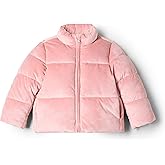 Amazon Essentials x Sofia Grainge Toddler and Baby Girls' Velour Puffer Jacket
