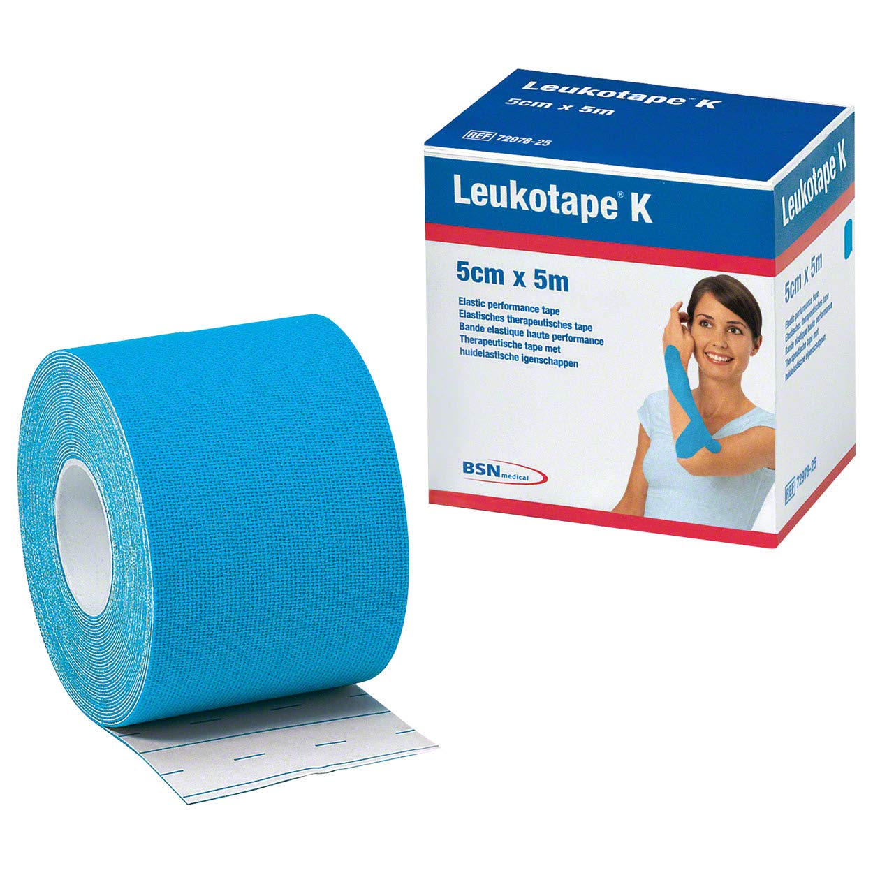 Leukotape K Medical Elastic Adhesive Tape, 5 cm x 5 Mt