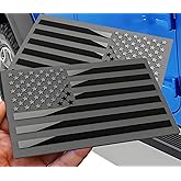 Metal American Flag Emblem Decal，Black American Flag Decal,for Car, Truck or SUV,5