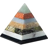 The Chrysalis Stone | Multicolor 7 Layered Inca Pyramid | Size 2.25" x 2" | 1 Pc | Crystals and Healing Stones, Room Decor, Spiritual Gifts, Reiki, Chakra, Witchcraft, Yoga, Meditation Accessories