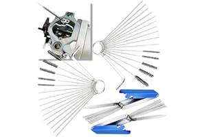 JOYCOURT 2Set Carburetor Torch Tips Cleaner Cleaning Kit, 26 Cleaning Set+20 Cleaning Needles+10 Nylon Brushes + 2 Throttle Wrenchs for Motorcycles Welder Spray Nozzles Weed Wacker Carb Cleaner