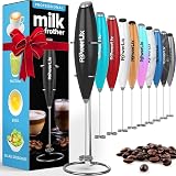 PowerLix Milk Frother Handheld Whisk 19000rpm Stainless Stand 15-20s