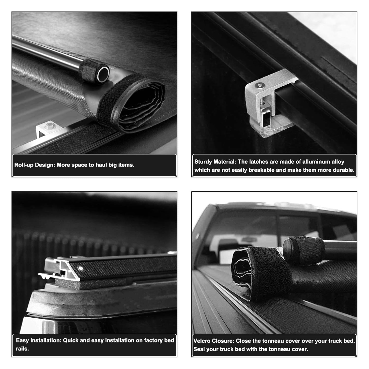 Fleetside 5 8 Feet Bed Oedro Roll Up Truck Bed Tonneau Cover Compatible With 2009 2019 Dodge Ram 1500 2019 Classic Only Tonneau Covers