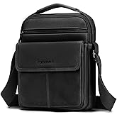 COSCOOA Men's Leather Crossbody Shoulder Bag - Messenger Satchel Travel Handbag