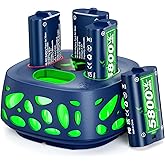 Ponkor 4x5800mWh Rechargeable Battery Pack for Xbox, Fast Charging Station for Xbox Series X/S/One/One S/X/Elite Controller Batteries, Xbox Battery Pack with Charger