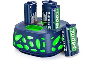 Ponkor 4x5800mWh Rechargeable Battery Pack for Xbox, Fast Charging Station for Xbox Series X/S/One/One S/X/Elite Controller Batteries, Xbox Battery Pack with Charger