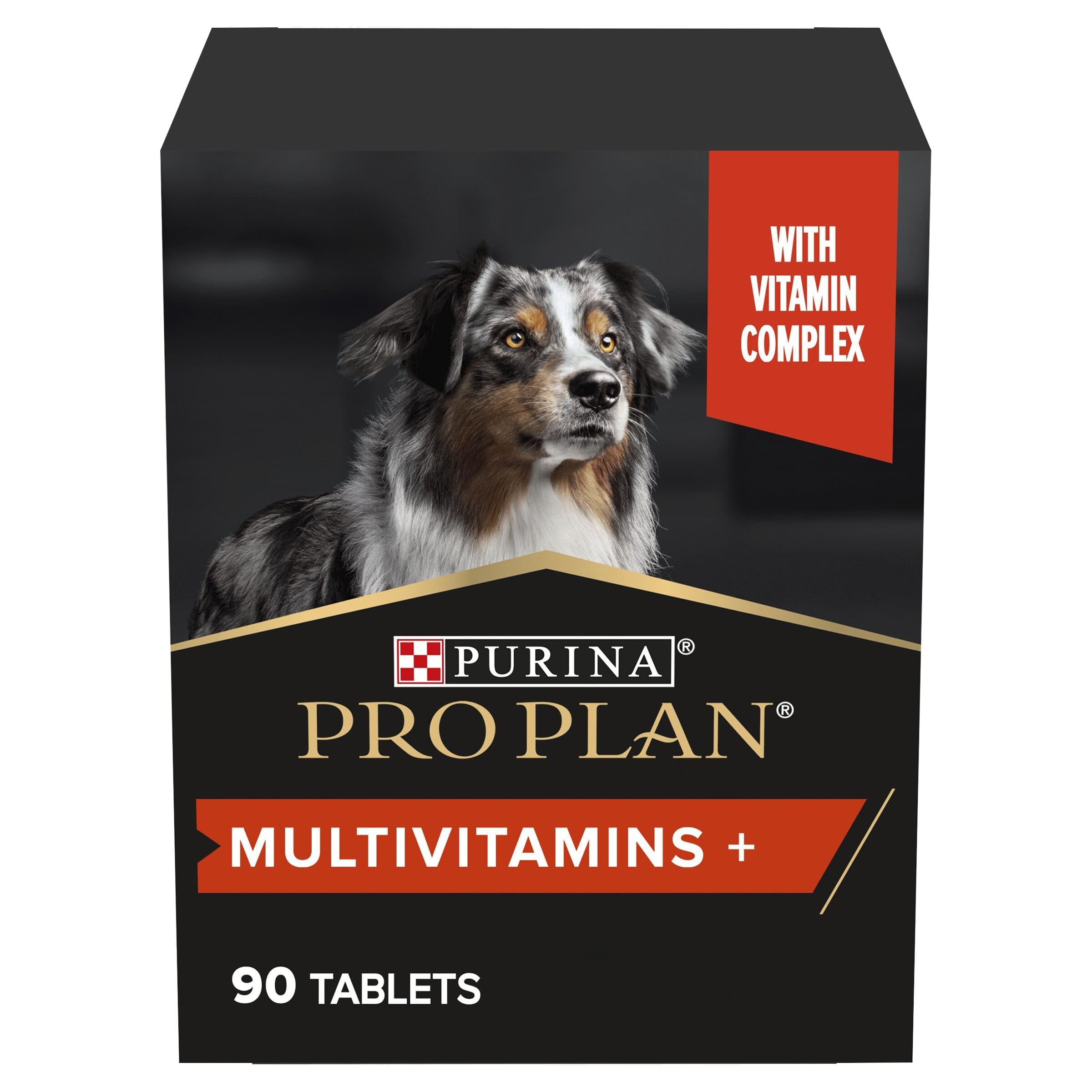 PURINA PRO PLAN Multivitamins Adult & Senior Dog Supplement Tablets Vitamin B Complex Supports Vitality & Overall Health 1 x 90 Tablets Box