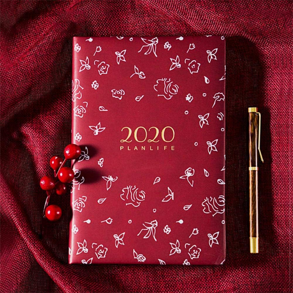 NANA318 2020 Daily Organizer Planner in Protect Box - Full Year Dated Productivity Planner for Achieve Goals Vegan LeatherCalendar Stickers 2073