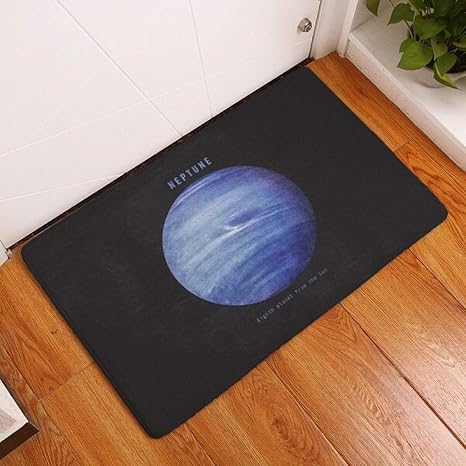 Amazon Com Betsy Bertram Planet Printed Bath Mat Suede Absorbent