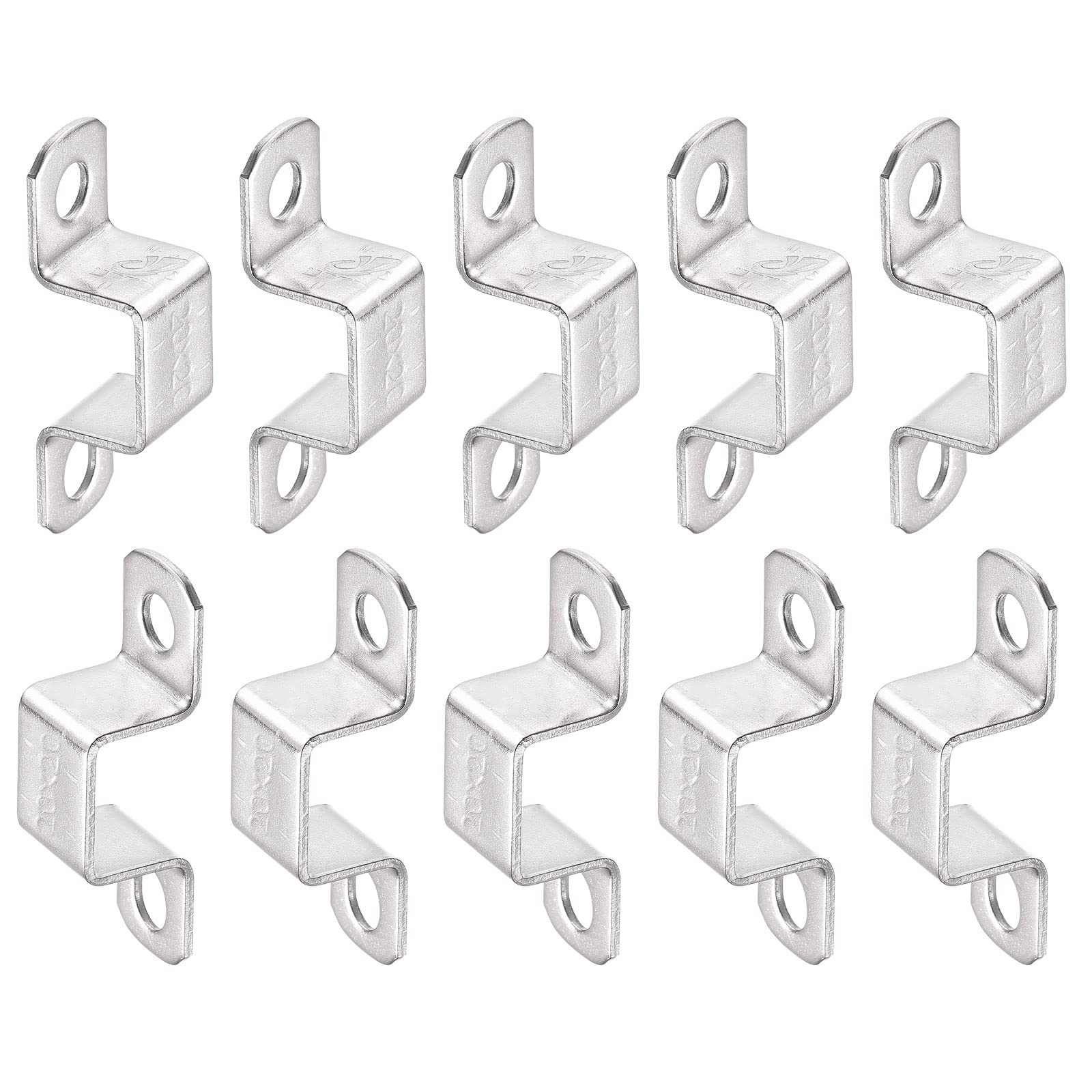 DTGN 18mmx22mm(InnerHxInnerW) U Shaped Strut Connector Bracket - 12Pack - Good for Home Pipe Fixing - 304 Stainless Steel Door Closed Bar Holder โ image 1