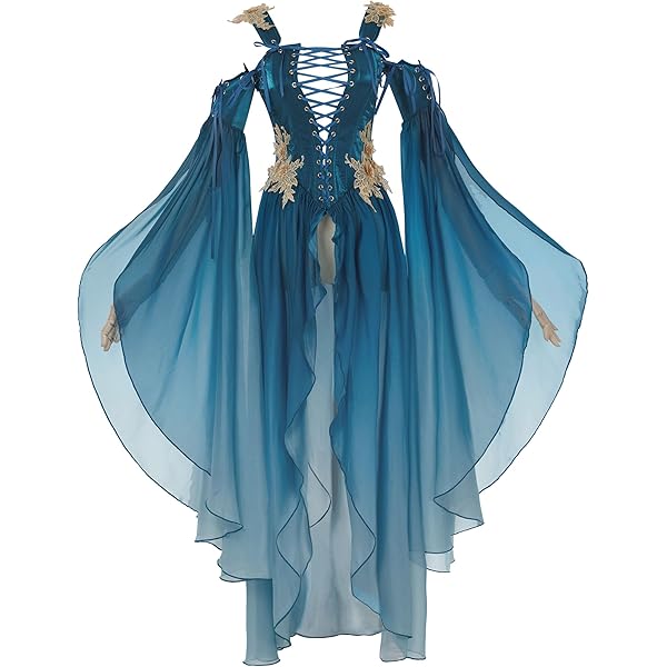 Amazon.com: Fortunehouse The Adventures of Pinocchio Blue Fairy Princess  Dress Cosplay Costume (XS) : Clothing, Shoes & Jewelry