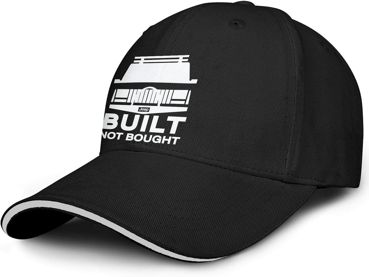 Men's Women's Black Golf Hat Logo Snapback Classic Sandwich Cap Clothing