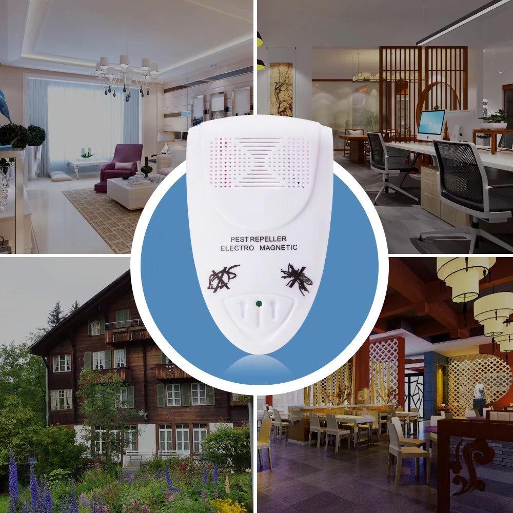 Home Pest Control Products, Plug In Pest Repeller Device, Ultrasonic Pest Control Ecofriendly - Repels All Kinds of Rodents and Insects Humans & Pets Safe- White 1 Pack