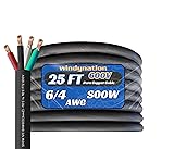 6 Gauge 4 Conductor 6/4 AWG Black SOOW Portable
