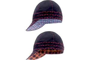 BOCOMAL Welding Cap HRC2 Flame Resistant 10OZ Durable Cotton Canvas Duck 6 Pannel Welder Caps