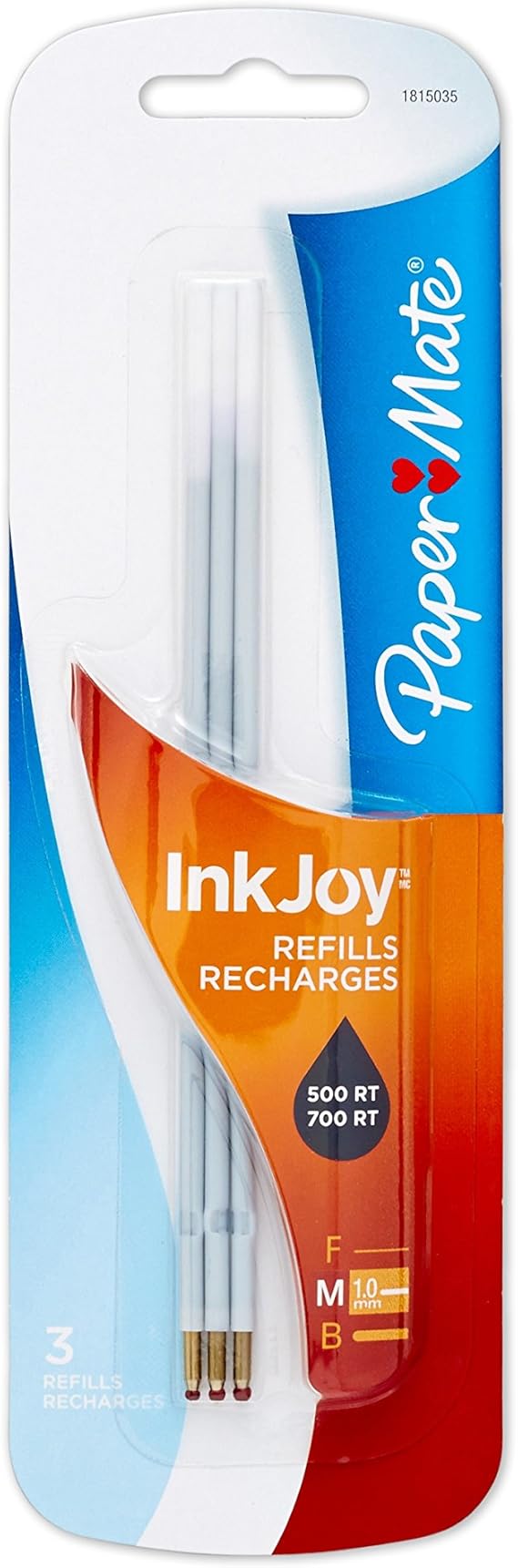 Paper Mate InkJoy 1.0mm Pen Refills 1 mm Medium Point Black 3/Pack