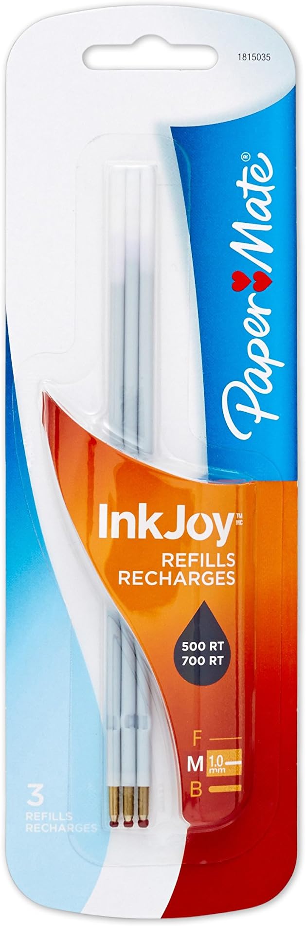 Paper Mate InkJoy 1.0mm Pen Refills 1 mm Medium Point Black 3/Pack