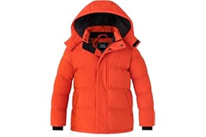 ZSHOW Boys' Winter Coat Waterproof Warm Quilted Puffer Jacket with Removable Hood