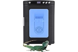 KIARIXO 25 L Reptile Egg Incubator, Portable Science Laboratory Incubator, Temperature Controlled 10°C-60°C, Reptile Incubator with Handle, Reptile Incubators for Hatching Eggs, Black