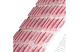 SMART MAGUS Bible Tabs, Large Print Laminated Bible Tabs for Women and Men - Easy to Read Bible Book Tabs for Study Bible, Index Tabs for Old and New Testament, Bible Labels Tabs for Christian Gift, Baby Pink
