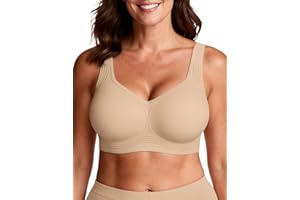 Vertvie Jelly Bras for Women Plus Size Minimizer Soft Wireless Push Up Bra Full Supportive Older Lift Back Coverage Bralette