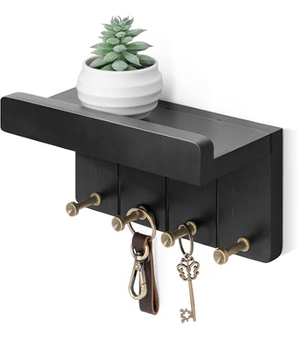 MOOH Metal Car Key Holder - Chevy Camaro 2014 Wall Mount With 6 Hooks, Black