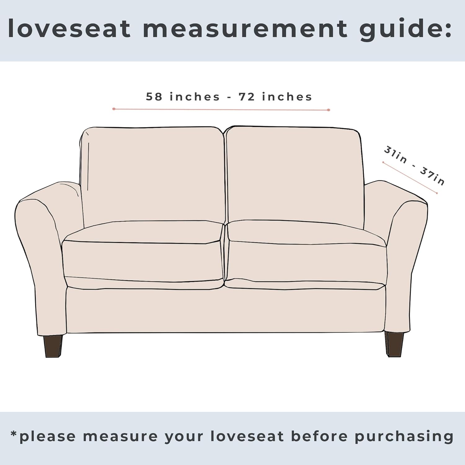 Printed Twill Love Seat Slipcover. One Piece Stretch Loveseat Cover. Strapless Love Seat Cover for Living Room. Fallon Collection Slipcover. (Love Seat, Navy): Kitchen & Dining