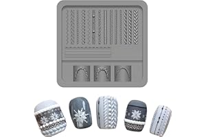 GEHAIWO Lace Nail Mold Silicone Tools French Yarn Nails Art Resin Molds for Accessories Supplies