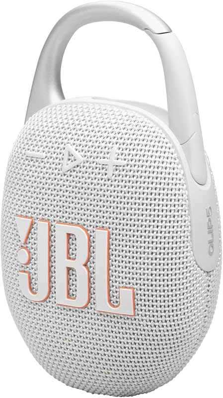 JBL Clip 5, alto-falante sem fio portátil com Bluetooth, IP67 resistente à água e poeira, reprodução de até 12h e muito mais com o Playtime Boost ativado, cinza