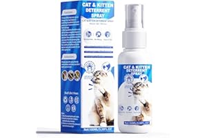 GRAN PLUS Cat Deterrent Spray, Nature Cat Repellent Spray for Indoor & Outdoor, 100ML Bitter Apple Spray for Cats & Kitten Training Aid, Safe Cat Scratch Deterrent for Furniture, Sofa, Rug, Curtain