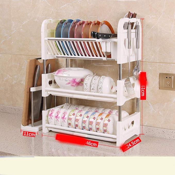 YUHJ Estante para Platos de Cocina, Caja de Almacenamiento de Palillos