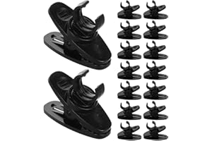 Kisangel 20pcs Rotatable Lapel Microphone Clips 8mm Lavalier Mic Clip Holders Universal Replacement
