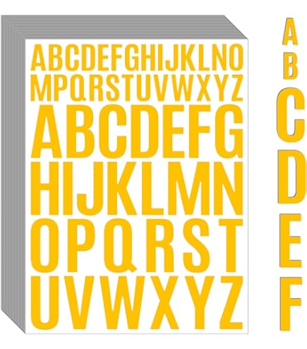27 Hojas, 310 Piezas De Calcomanías De Letras Grandes Del Alfabeto De 4 Pulgadas Letras Autoadhesivas Y Numeros Para Tablones De Anuncios