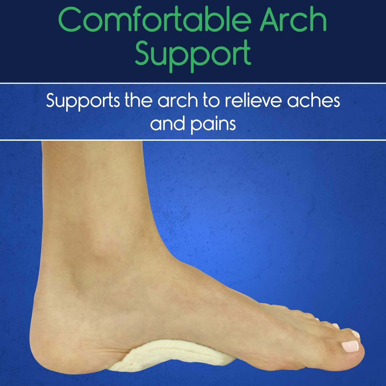 ViveSole Arch Support Pads (6 Pairs) Adhesive Felt Foot Insert - Men Women - for Shoes, Sandals, Flip Flops, Boots, High Heels, Flat Feet, High Arches, Plantar Fasciitis: Health & Personal Care