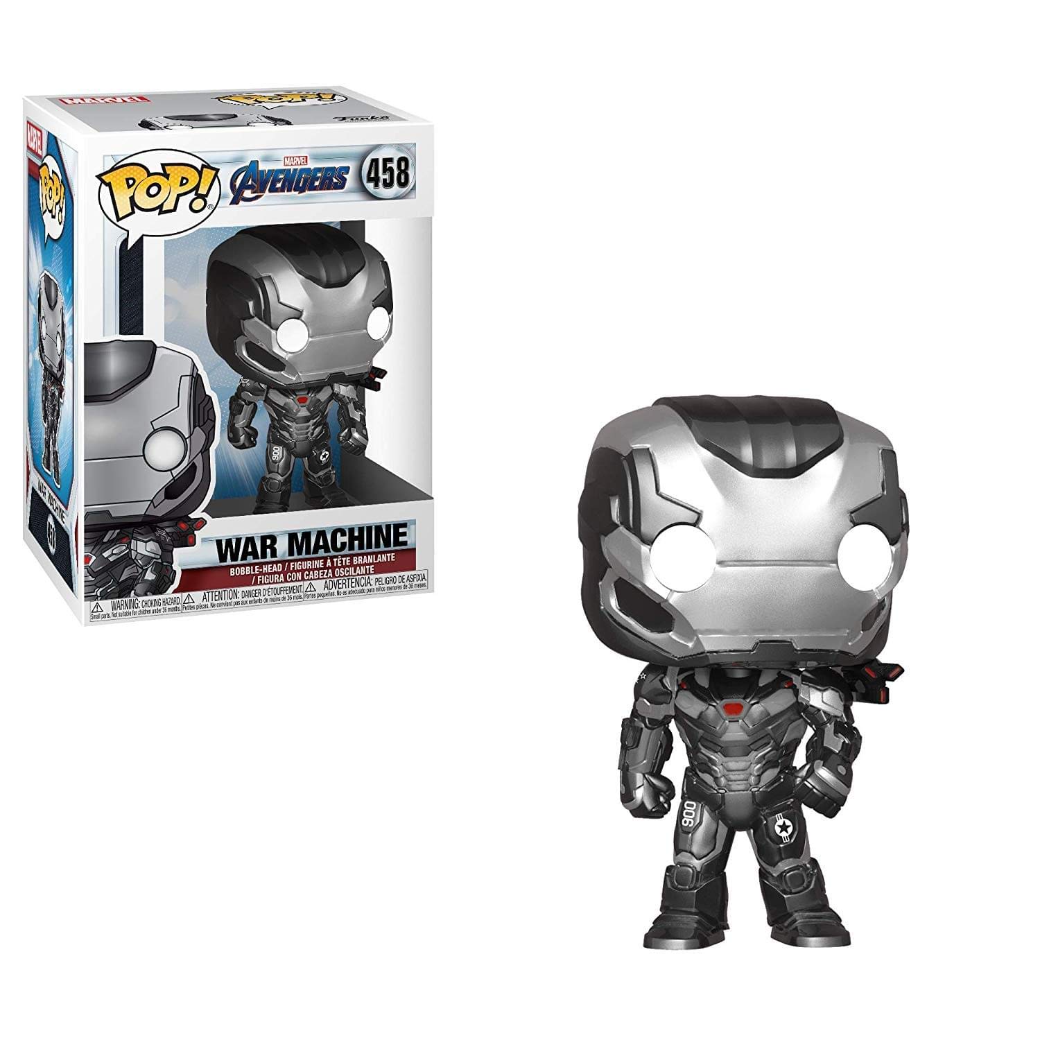 Funko POP! Bobble: Avengers Endgame: War Machine, Multi - Collectable Vinyl Figure - Gift Idea - Official Merchandise - Toys for Kids & Adults - Movies Fans - Model Figure for Collectors and Display